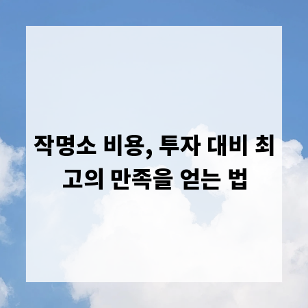 작명소 비용, 투자 대비 최고의 만족을 얻는 법
