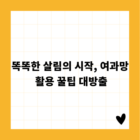 똑똑한 살림의 시작, 여과망 활용 꿀팁 대방출