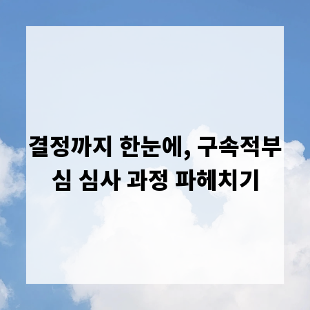 결정까지 한눈에, 구속적부심 심사 과정 파헤치기