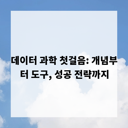 데이터 과학 첫걸음: 개념부터 도구, 성공 전략까지