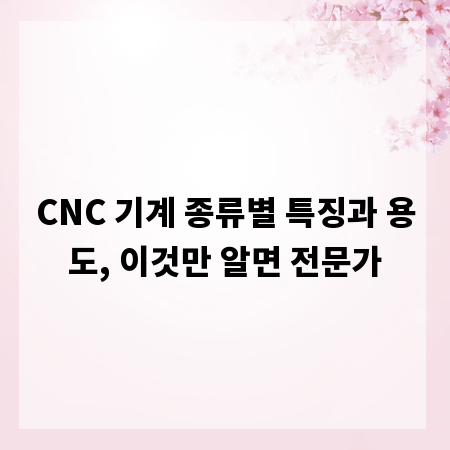 CNC 기계 종류별 특징과 용도, 이것만 알면 전문가