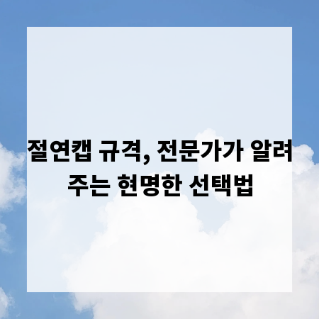 절연캡 규격, 전문가가 알려주는 현명한 선택법