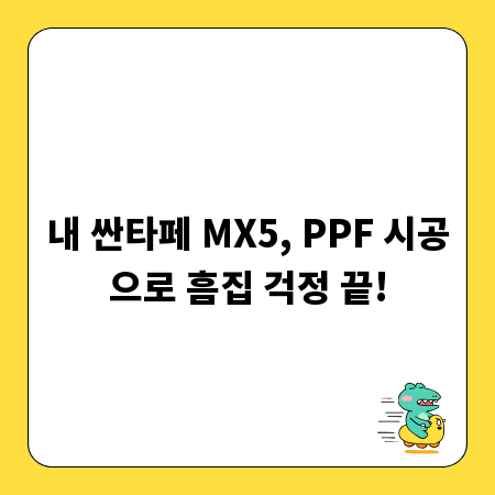 내 싼타페 MX5, PPF 시공으로 흠집 걱정 끝!