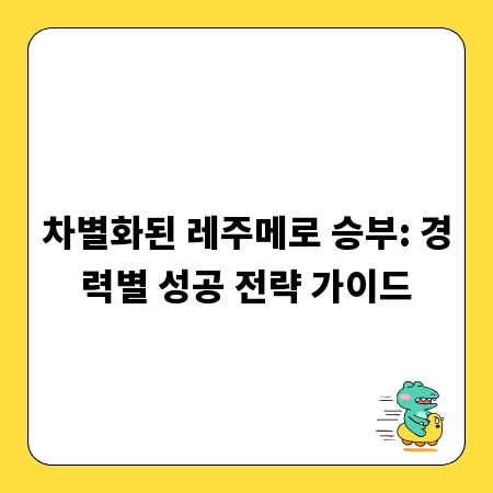 차별화된 레주메로 승부: 경력별 성공 전략 가이드