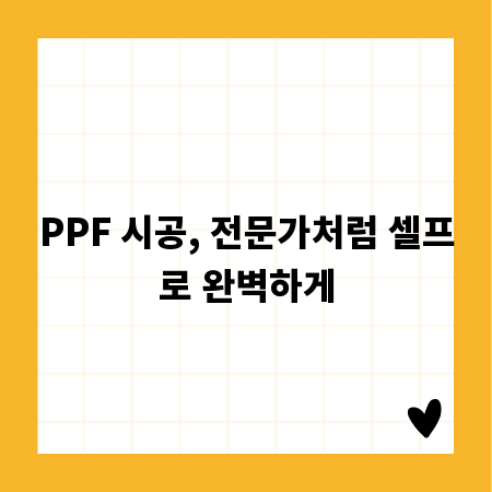 PPF 시공, 전문가처럼 셀프로 완벽하게